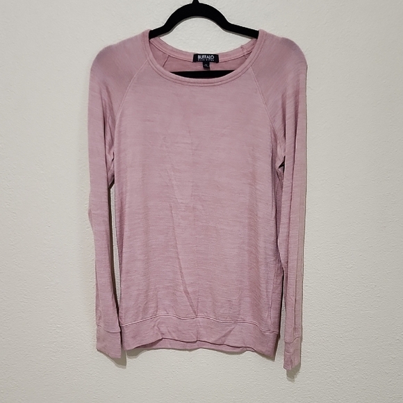 Buffalo David Bitton Sweaters - Buffalo David Bitton Pink Long Sleeve Crew Neck Sweatshirt